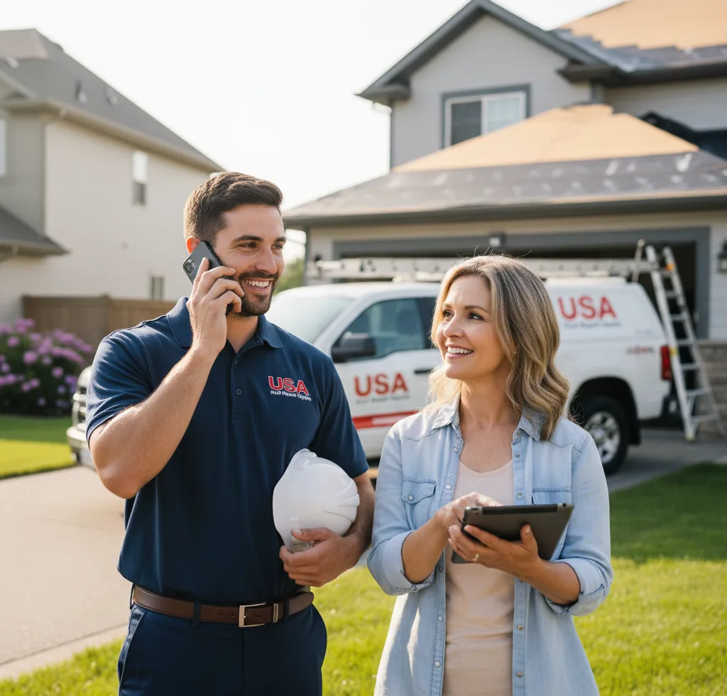 USA Roof Repair Experts customer support in Staples